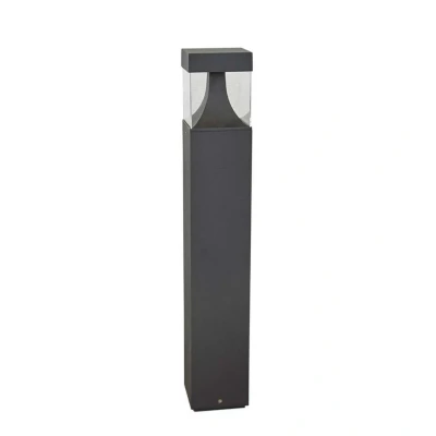 Immagine di lampada LED da esterni &#039;Egon&#039; (Moderno) colore Nero, in Alluminio (1 luce, lampadina inclusa) di Lucande lampioncino, paletto luminoso, viale, lampione