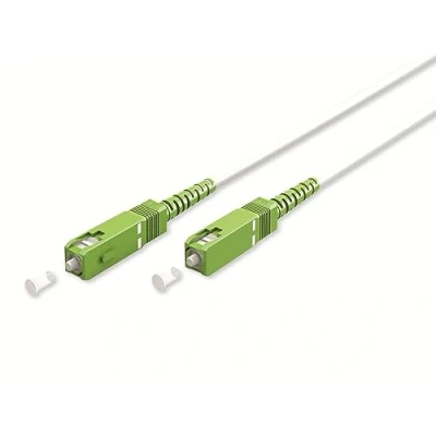Immagine di Goobay 59616 Cavo in fibra ottica (FTTH) monomodale (OS2) Simplex/SC APC (8) maschio a LC UPC maschio/cavo onda luminosa, 30 m