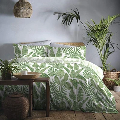 Immagine di Dreams &amp; Drapes Tahiti 1 Set copripiumino facile da pulire, letto king size, verde