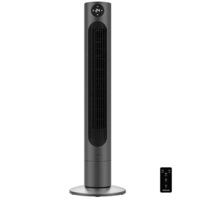 Immagine di Cecotec Ventilatore a torre EnergySilence 800 Skyline Smart da 92 cm, potenza 60 W, touch screen LED, telecomando, 3 velocità, timer 12 ore, oscillazione 60º,Altezza 36&quot;, Grigio
