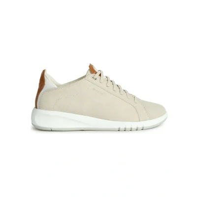 Immagine di Geox Aerantis Sneakers basse, Donna, Taglia: 41, Off white camel Pelle e tessuto