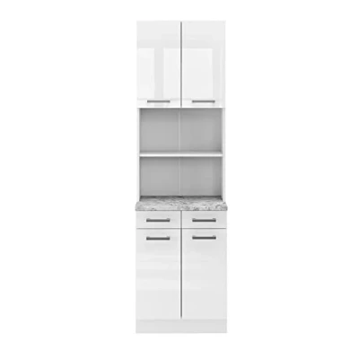 Immagine di Vicco Cucine componibili piccole R line, Bianco lucido, 60 cm, PL Marmo