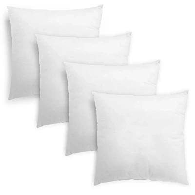 Immagine di sleeping 193910 set di 4 Cuscini in fibra Cuscino decorativi per divano Imbottitura Lavabile a 60 C Certificato Ökotex Prodotto UE 40 x cm, bianco