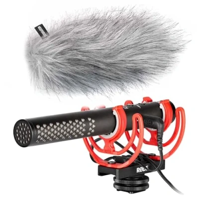 Immagine di Rode “Videomic NTG Broadcast Microfono per fotocamera + protezione antivento in pelliccia “keepdrum