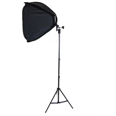 Immagine di DynaSun Kit SB1009 60x60cm XL Softbox Quadrangolare Pieghevole Portatile Professionale EasyFolder con Cavalletto Stativo W803 220cm Slitta Hot shoe per Flash