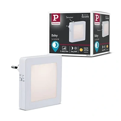 Immagine di Paulmann Esby 92493 Luce notturna LED Quadrato (monocolore) Bianco caldo