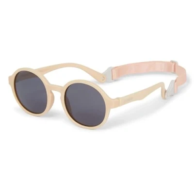 Immagine di Dooky Fiji Occhiali da sole rotondi per bambine e bambini, protezione UVA UV B, lenti infrangibili con fascia regolabile rimovibile, colore: Cappuccino