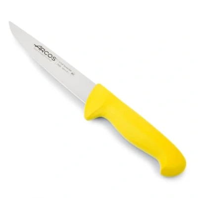 Immagine di Arcos Serie 2900 Coltello Scannare Macellaio Bistecca Lama Acciaio Inossidabile Nitrum 160 mm Manico Polipropilene Colore Giallo