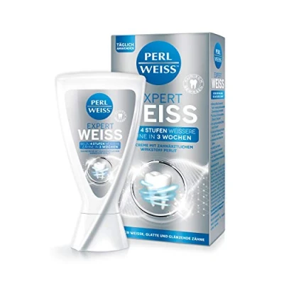 Immagine di PERLWEISS™ Expert Dentifricio bianco, efficace pulizia dei denti e sbiancamento denti, 4 livelli di più bianchi in 3 settimane, con perlite I (50 ml)