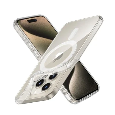 Immagine di ESR Custodia per iPhone 15, Compatibile con MagSafe, Protezione di livello militare, Resistente all&#039;ingiallimento e ai graffi, magnetica Serie Zero, Rosa
