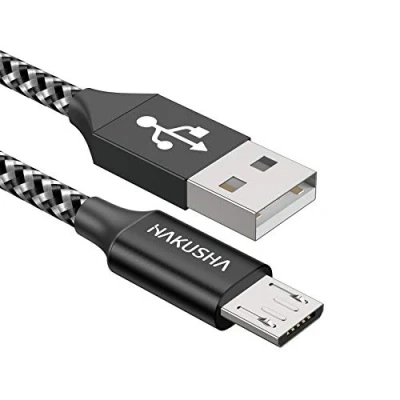 Immagine di Cavo Micro USB, [2M] Nylon Intrecciato, Android Trasferimento Dati e Ricarica Rapida Compatibile con Samsung S5/S6/S7, Huawei, HTC,LG,Kindle, PS4