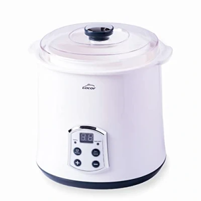 Immagine di Lacor 69243 Supersillenciosa Maxi Yogurt maker, Ideale per fare Kefir, Greco e Formaggio Fresco, Con Timer 48 ore, Schermo LED, Capacità: 2L, Ø 20 x 23 cm, Bianco
