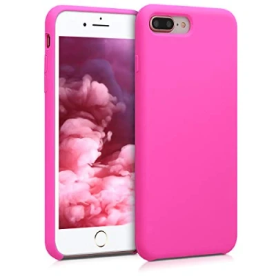 Immagine di kwmobile Cover per Apple iPhone 7 Plus/iPhone 8 Plus Custodia Back Case Smartphone in Silicone TPU Protezione Gommata magenta