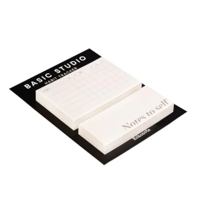 Immagine di Kokonote: Habit Tracker Journal Basic Studio To Do List Planner + Blocchetto Memo Note Adesive, 90 fogli adesivi da g/m², Cancelleria Aesthetic Collection