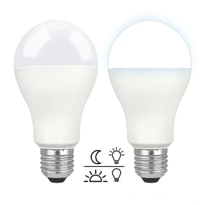 Immagine di Lampadine LED Crepuscolare da Esterno 12W Luce Fredda 6000K, 1200LM, Auto On/Off, Equivalent E27 100W, AC 230V, Lampadina Globo con Sensore per Plafoniere Portico, set di 2