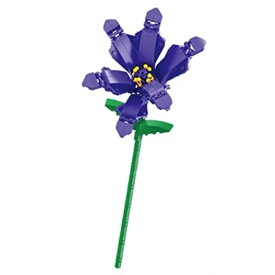 Immagine di Balody Modello di fiore da assemblare con piccoli blocchi costruzione. Orchidea viola