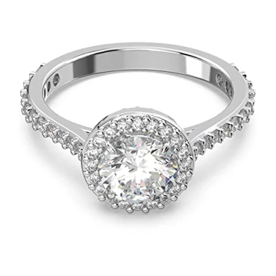 Immagine di Swarovski Constella Cocktail Round Anello, Donna, Taglia: 60, White