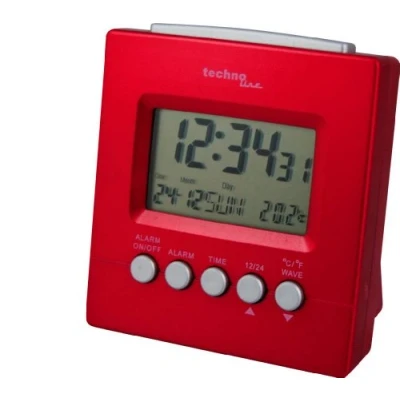 Immagine di TechnoLine WT 228 Rot Orologio Radio, Rosso Metallizzato, 7.7x4x7.8 cm