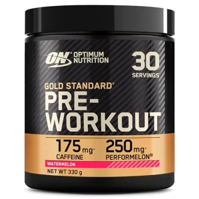 Immagine di Optimum Nutrition Gold Standard Pre Workout, Integratore Alimentare in Polvere, Energy Drink con Creatina Monoidrato, Beta Alanina, Caffeina e Vitamine B, Gusto Lampone Blu, 30 Porzioni, 330 g