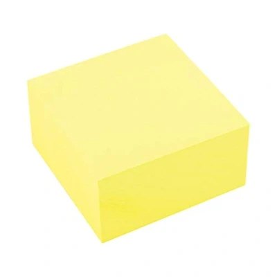 Immagine di D.RECT Foglietti Adesivi Set di 1 Pezzi 76x76mm Note Adesive 1x400 un Blocco Fogli Forniture per Ufficio Colore Giallo