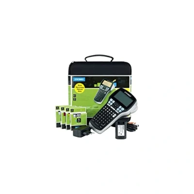 Immagine di Dymo LabelManager 420P Kit Etichettatrice Portatile Ricaricabile Stampante per Etichette con Tastiera ABC Custodia e 4 Nastri D1
