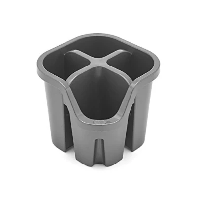 Immagine di Addis 517938 Scolaposate con 4 Scomparti, Argento Metallizzato, 14 x 13 cm