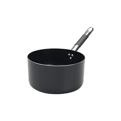 Immagine di Pentole Agnelli ALSC105SSC24 Linea Allblack 3mm Casseruola Alta con 1 Manico, 24 cm, Acciaio, Argento