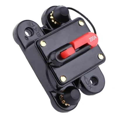 Immagine di interruttore di Circuito Automatico Reset Fusibile per Auto Nave Bicicletta, Portafusibile da Circuito,12V 24V 80 300A [Classe efficienza energetica A](200A),