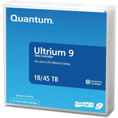 Immagine di Quantum Ultrium LTO 9 Data Cartridge 18TB Native / 45TB 2.5:1 Compression, Black (MR L9MQN 01)