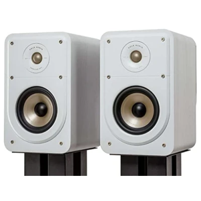 Immagine di Polk Audio SIGS15ELWT, Signature Elite ES15 Diffusori da Stand per Sistema Hi Fi e Home Cinema, ad Alta Risoluzione, Colore: Bianco