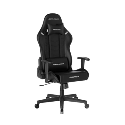 Immagine di Robas Lund DXRacer Prince L PF132 Sedia da Gaming, Tessuto Impermeabile Pile Spazzolato, Nero, B/H/T: ca. 67/126 136/67 cm