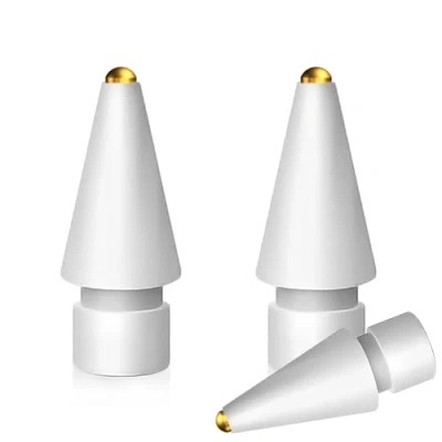 Immagine di MMOBIEL Punte per Matita in Metallo da 0,5mm Compatibili con Apple Pencil di 1a e 2a Generazione 3 Pezzi Ricambio iPencil Bianco