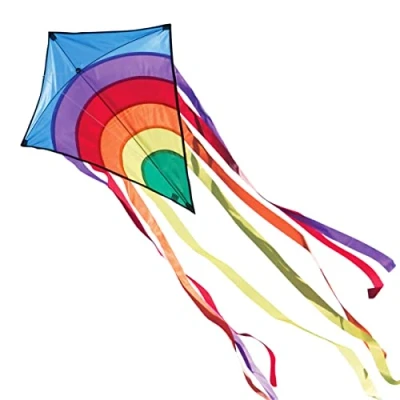 Immagine di CIM Aquilone Rainbow Eddy BLUE per etá superiore ai 3 anni Dimensioni: 65x74cm incl. filo e coda