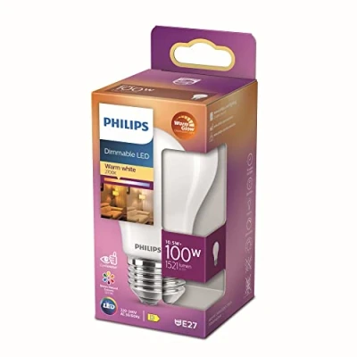 Immagine di Philips Lighting 871951432411400 LED (monocolore) ERP D (A G) E27 Forma di bulbo 11.5 W = 100 Bianco caldo (Ø x L) 60 mm 108 1 pz.