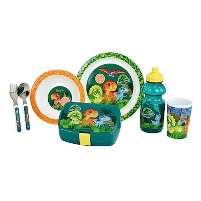 Immagine di BALLERINE Danzatrice Set di ciotole per bambini, con vetro, 220 ml, ciotola a forma cavolo Ø 16 cm, seduta piatta 22 posate H.13,5 GOURDA 350 ml e scatola gusto; contenitore