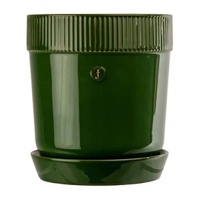 Immagine di Sagaform Elise 5018394 Vaso da fiori in gres porcellanato, 14 x 15 cm, colore: Verde