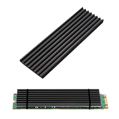 Immagine di Alluminio Dissipatore di calore 2Pack Kalolary Chipset Pinna raffreddamento con pad termico per NVME NGFF M.2 2280 SSD, FAI DA TE Laptop PC Memory