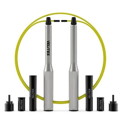 Immagine di Velites Pack Fire 2.Velites I Comba 2.0 + Zavorre incluso Corda di allenamento funzionale, cardio, forza e salti doppi Potenzia il tuo Crossfit Colore Argento