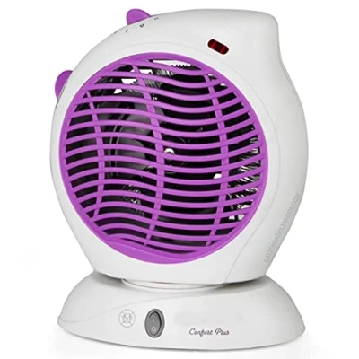 Immagine di Riscaldatore verticale oscillante viola Potenza 2000W Controllo regolabile della temperatura Due velocità Funzione ventola