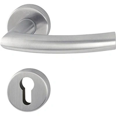 Immagine di HOPPE 2819247 Set Maniglia Trondheim con Rosette PZ (Cilindro profilato), Inox Opaco, Acciaio Inossidabile