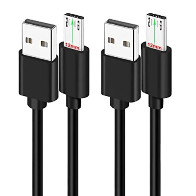 Immagine di Cavo Micro USB [2Pezzi 1M], Ricarica a Punta Lunga 12mm per Blackview BV4000 BV4900 BV5500 Plus/Pro BV5800 BV6000 BV6000sOukitel WP12 WP8 Pro WP6DoogeeUlefone Armor X7 X6 X5