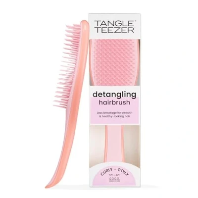 Immagine di Tangle Teezer The Naturally Curly Wet Detangler Spazzola per capelli, Ottimale capelli ricci 3C 4C, riduce l&#039;effetto crespo e i tempi di districabilità, Mango Rosa
