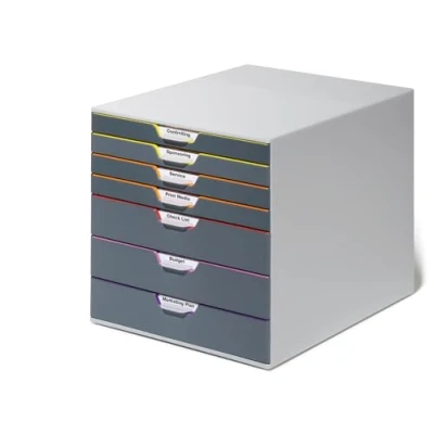 Immagine di Durable VARICOLOR 7 7607 760727 Cassettiera Grigio DIN A4, C4, Folio, Letter Numero cassetti: