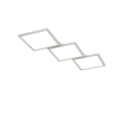 Immagine di plafoniera LED &#039;Ilira&#039; dimmerabile a controllo remoto (Moderno) colore Grigio, ad es. Cucina (1 luce, lampadina inclusa) di Lucande lampada LED,