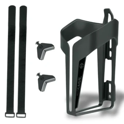 Immagine di SKS Germany, nero opaco, ANYWHERE VELOCAGE, accessori biciclette, incluse cinghie per tubi con un diametro fino a 80 mm, portaborraccia sicuro, Unisex Adult, One Size