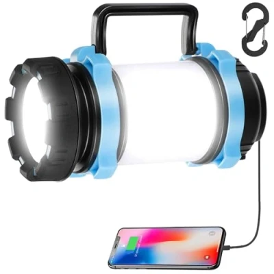 Immagine di Lanterna da Campeggio Ricaricabile,Luce Tenda Impermeabile con 6 Modalità di Luce,Elementi Essenziali per il Campeggio, Torcia Portatile Campeggio,Emergenza,Escursioni,Interruzioni Corrente