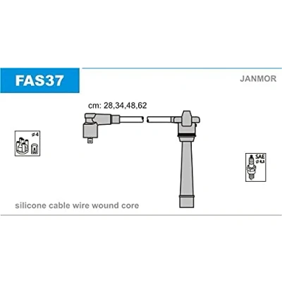 Immagine di JANMOR FAS37 Kit Cavi Accensione FIAT: Punto II Hatchback, Brava BRAVO 1, LANCIA: Y