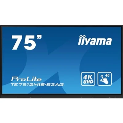 Immagine di Iiyama ProLite TE7512MIS B3AG Display Digital Signage ERP: G (A G) 189.3 cm 75 pollici 3840 x 2160 Pixel 24/7