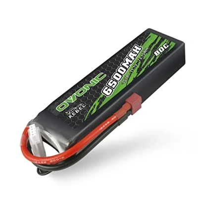 Immagine di OVONIC RC LiPo Batteria 3S 11.1V 6500mAh 80C Deans T Spina rigida Batterie Cellule per FPV Aereo Auto Evader BX Quadcopter Elicottero Camion Barca (1 pezzo)