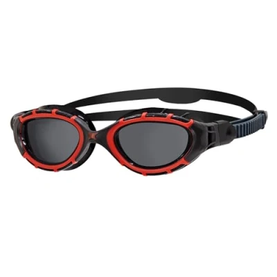 Immagine di Zoggs Predator Flex Polarized Goggles L rosso/nero/smoke occhialini da nuoto, Regular